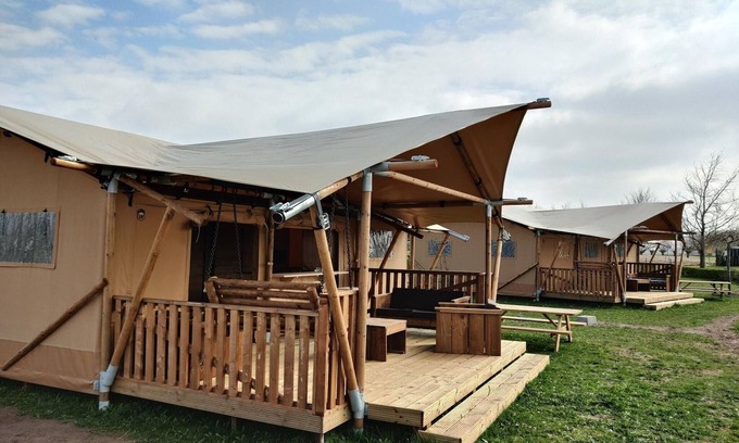 Bant Casa | Carpa glamping con aire acondicionado y vista al Kuinderbos