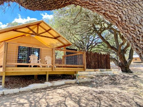 Ingram Otro | Glamping Vacations in a Luxury Tented Cabin near River Guadalupe, in Ingram, Texas