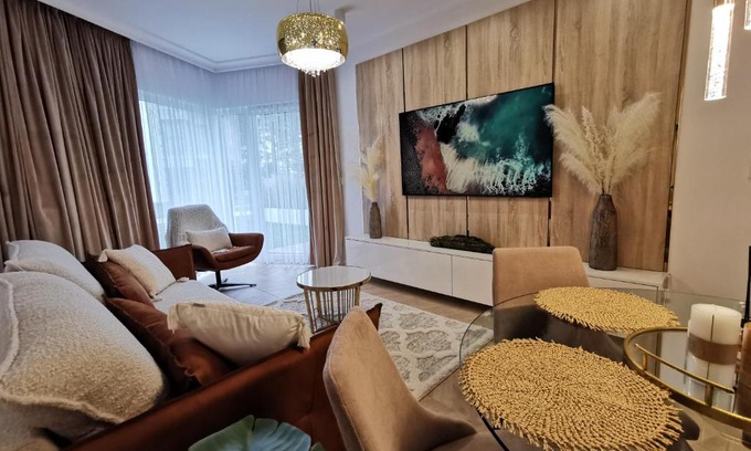 Gaski Apartamento | Gold Apartment B29 Let's Sea Baltic Park Gąski