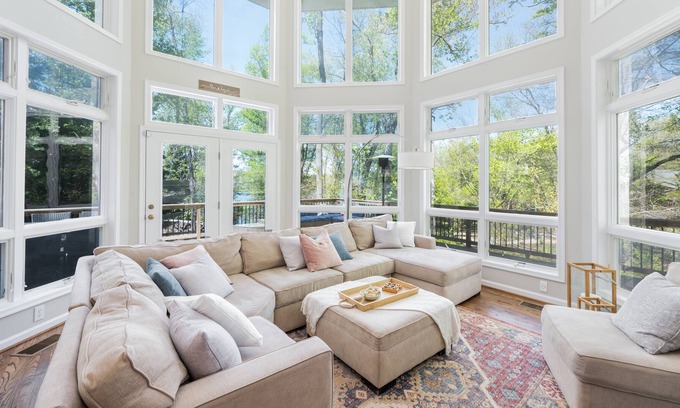 Livingston Casa | Gorgeous Waterfront Retreat with Private Dock & 6 Wooded Acres