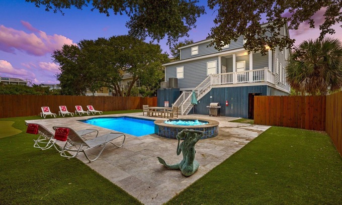 Isle of Palms Casa | Gorgeous Beach Home, Ocean Views, w/Private Pool & Hot Tub!