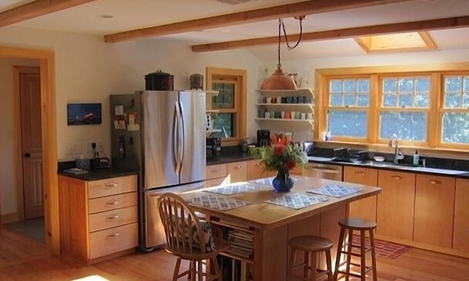 Aquinnah Casa | Hermosa casa nueva en Aquinnah, a pie de la playa, AIRE ACONDICIONADO
