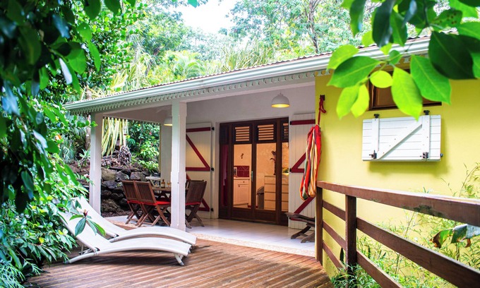 Deshaies Casa | Bungalow Grand Charme ... A / C Bungalow con Encanto