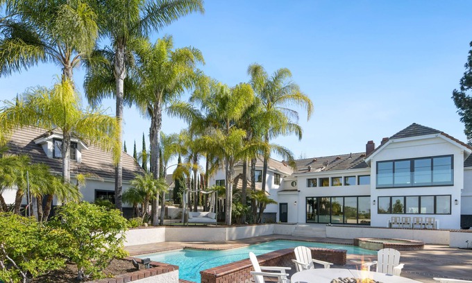Laguna Hills Casa | Grand hillside estate with private pool, spa