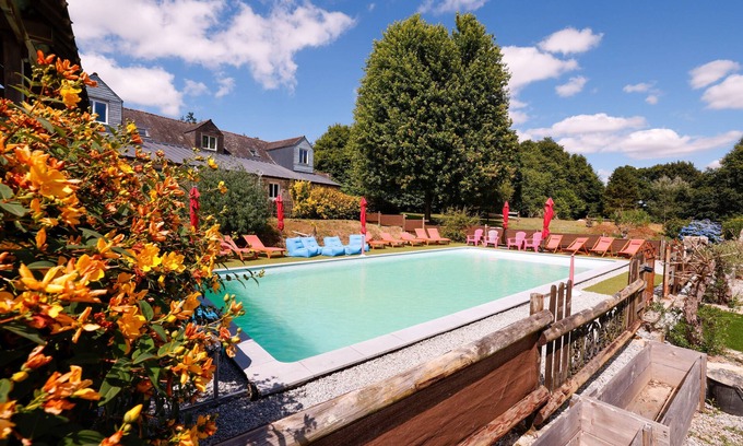 Cleguerec Cabaña | Maison "Grand Maman" con piscina compartida, terraza compartida y Wi-Fi