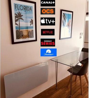 Saint-Pierre - Rene II - Bonsecours Apartamento | Grand T2 tout confort 48 M2 - Offre cinéma et sport canal séries, netflix, Dazen, eurosport, apple TV, OCS, paramount, prime vidéo