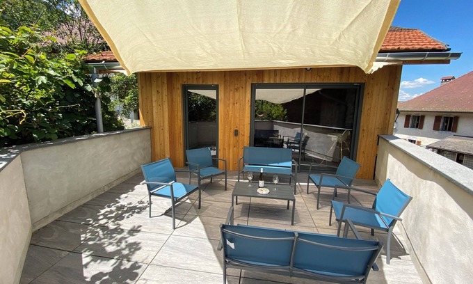 Giez Casa | Grange Rénovée, Esprit Loft, à six Minutes du Lac Dannecy vue sur le Mont-blanc