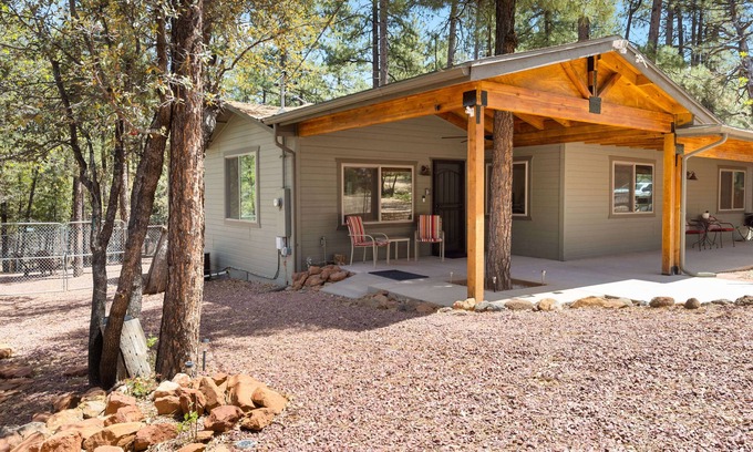Pine Cabina | Green Elk Retreat Cabin, Cozy Cabin - large side yard with wildlife