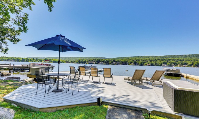 West Milford Casa | Greenwood Lake House w/Dock & Waterfront Views!