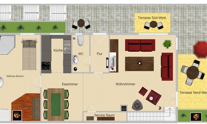 Frickenfelden Apartamento | Große Ferienwohnung mit Garten
