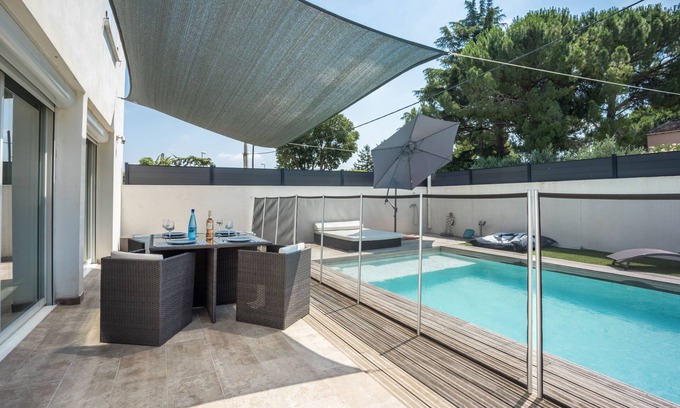 Lunel-Viel Villa | Villa - Piscina - de pie cerca del mar y el golf