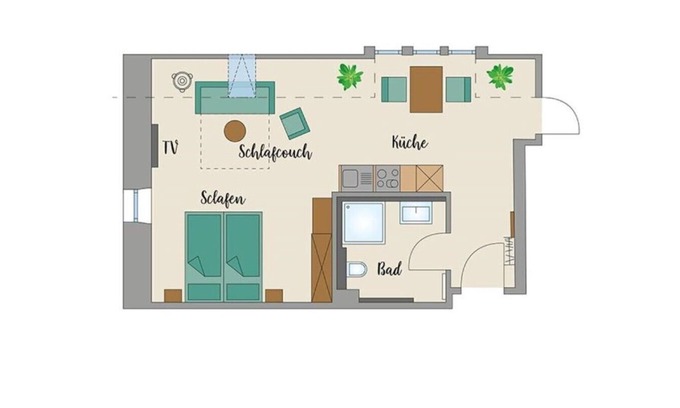 Muhr am See Apartamento | Guesthouse Moenchswald, Apartment