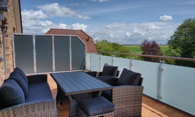 Altharlingersiel Apartamento | Oberdeck-Apartamento-Baño Privado