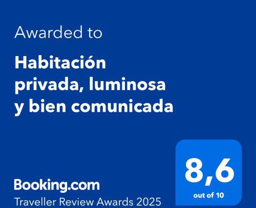 Lucero Apartamento | Habitación privada, luminosa y bien comunicada