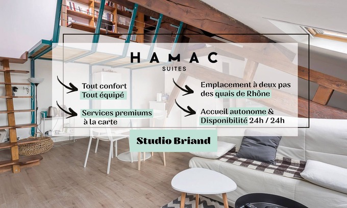 Margnolles - Rhone Apartamento | Hamac Suites Aristides Briand Quais de Rhône