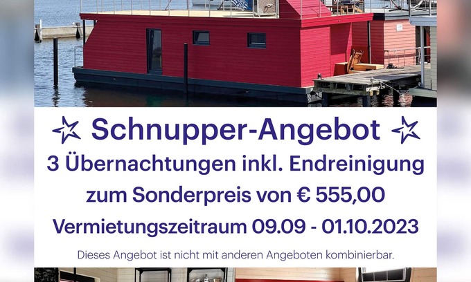 Ostholstein Apartamento | Hausboot für 4 Gäste mit 40m² in Fehmarn OT Burgtiefe