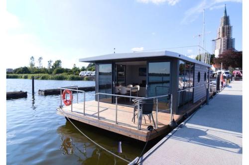 Schleswig Alquiler De Eote | Hausboot Fjord Aries mit Dachterrasse in Schleswig