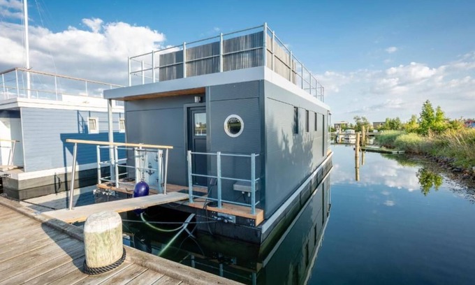 Kragenæs Alquiler De Eote | Hausboot Rán für 5 Pers. mit Großzügiger Dachterrasse in Kragenæs auf Lolland