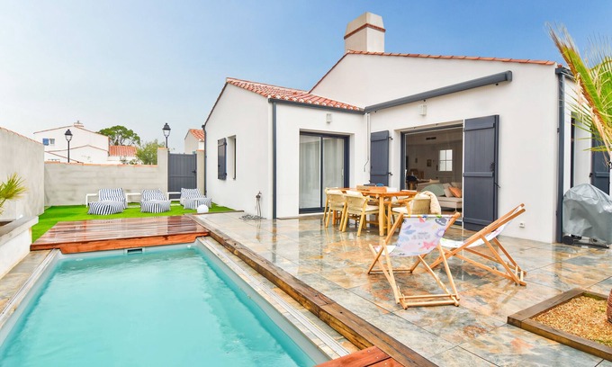 Noirmoutier-en-l'Ile Chalet De Esquí | Heated pool – House for 6 adults and 2 children