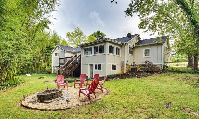 Druid Hills Casa | Hendersonville Haven w/ Fire Pit, Grill, Deck!