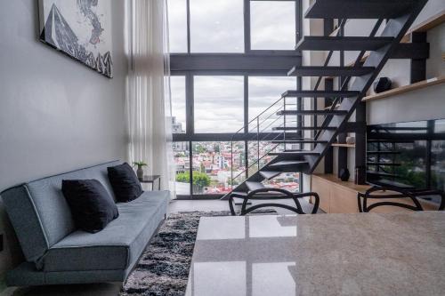 Zapopan Apartamento | Hermoso Loft Doble Altura, Zona Andares, Alberca y Gym