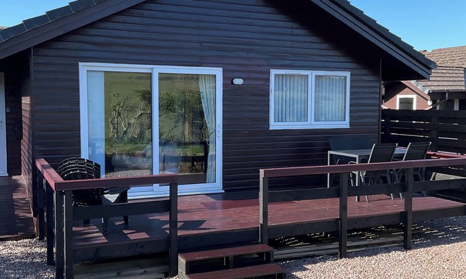 Dumfries Cabina | Heron Lodge, borde del bosque Mabie con impresionantes vistas de los alrededores Wifi 4G