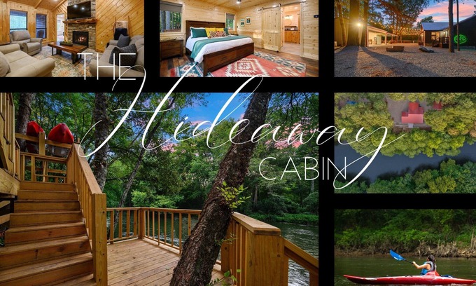 Broken Bow Cabina | Hideaway ~ riverfront with pool, game room, hot tub and kayaks that sleeps 10
