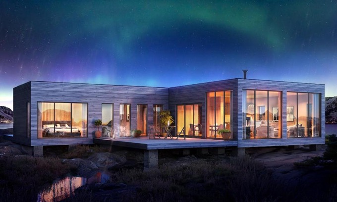 Vagan Casa | High-End Lodge in Lyngvar Resort, jacuzzi & sauna
