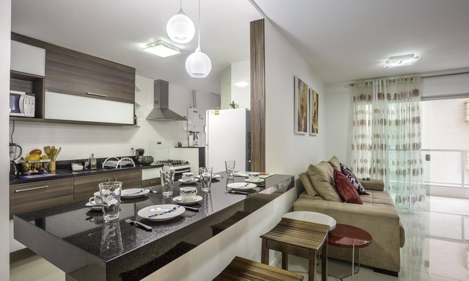 Vila Nova Apartamento | Apartamento de alto estándar en Praia do Forte 1 suite + 2 dormitorios con vistas al mar