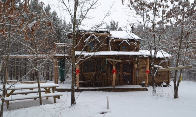 Lyndon Station Cabina | Hillbilly Hilt'n Cabin Escondido en el bosque! - Cerca de los Dells! Duerme 7