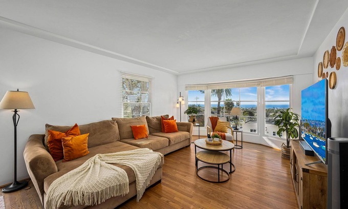 Point Loma Heights Casa | Hilltop hideaway with water view, alfresco courtyard, 1 mile to beach & OB Pier