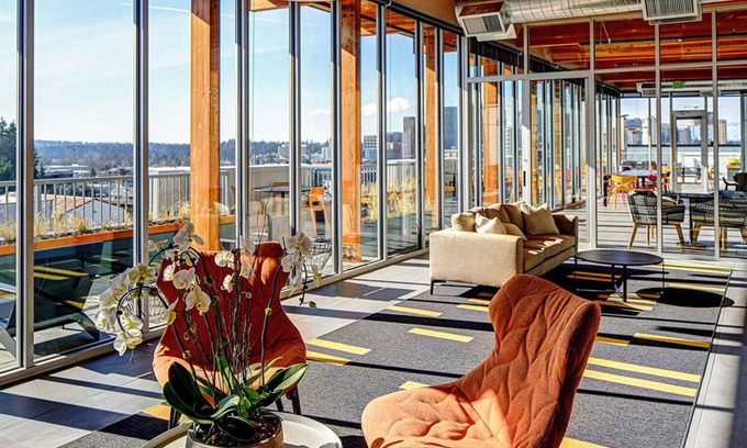 Wilburton Apartamento | Hip Bellevue Studio w/ Gym & W/D, near Spring District, by Blueground