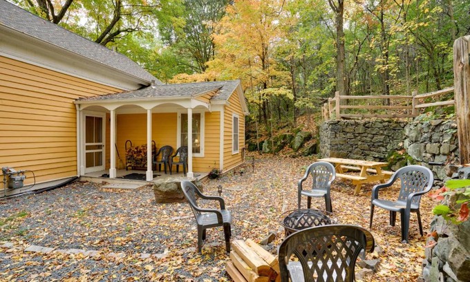 Taylors Falls Casa | Historic Home in Taylors Falls with Patio and Fire Pit