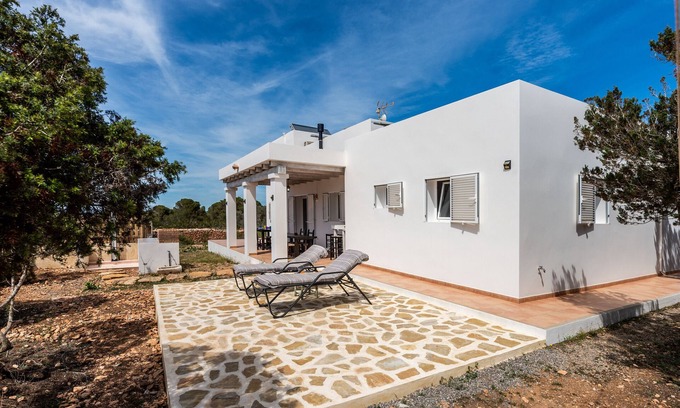 Formentera Casa | Casa de vacaciones 'Casa Es Vedrà' con vistas al mar, Wi-Fi y aire acondicionado