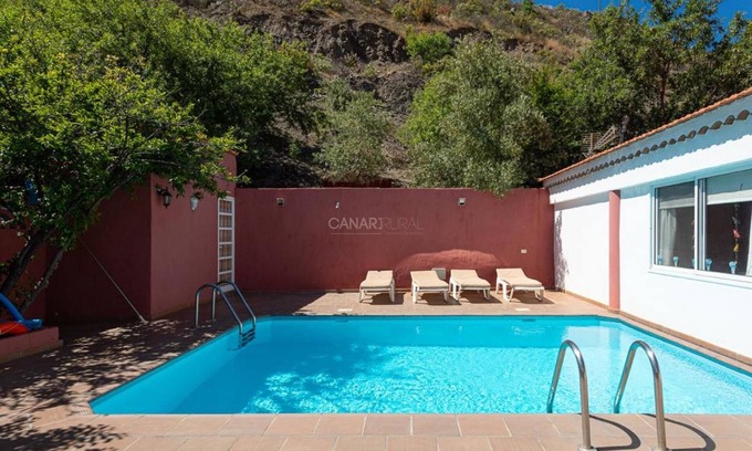 San Bartolome de Tirajana Apartamento | Casa vacacional en Hoya de Tunte, naturaleza y piscina privada