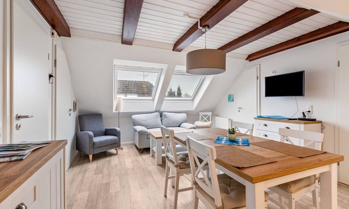 Busumer Deichhausen Apartamento | Apartamento vacacional 'Backbord' con Wi-Fi