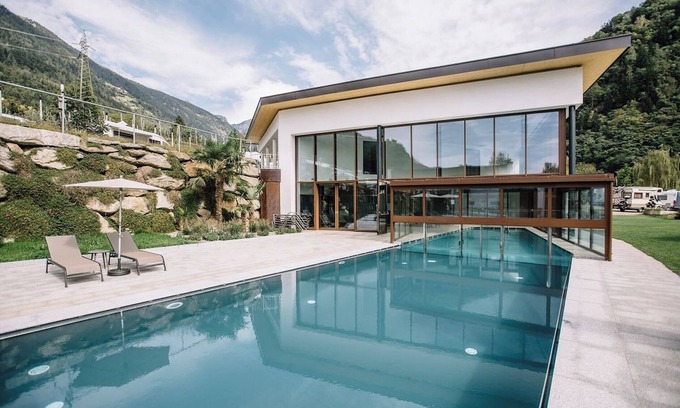 Saltusio Apartamento | Apartamento vacacional "Camping Passeier Ringelblume" con vistas a la montaña, piscina, sauna y Wi-Fi