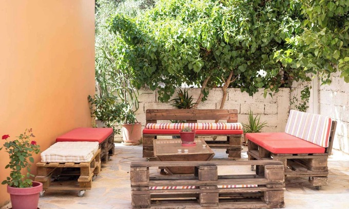 Skala Apartamento | Apartamento vacacional "Katemari 1" con balcón, jardín compartido y Wi-Fi