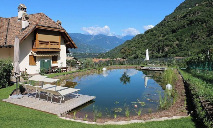 Terlano Apartamento | Apartamento vacacional "Rosengartnerhof Maultasch" con vistas a la montaña, piscina y Wi-Fi