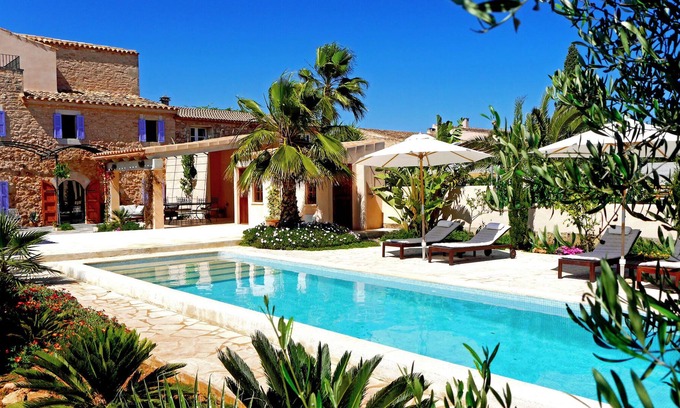 Es Llombards Casa | Casa de vacaciones "3 Leones" con vistas a la montaña, piscina, jardín y Wi-Fi