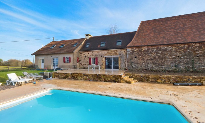 Le Buisson-de-Cadouin Casa | Casa de vacaciones 'De L'Egal' – Piscina privada, Wi-Fi, aire acondicionado y encanto del Périgord