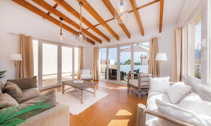 Colonia de Sant Pere Casa | Casa de vacaciones 'Casa Bahia Colonia' con vistas al mar, jardín y Wi-Fi