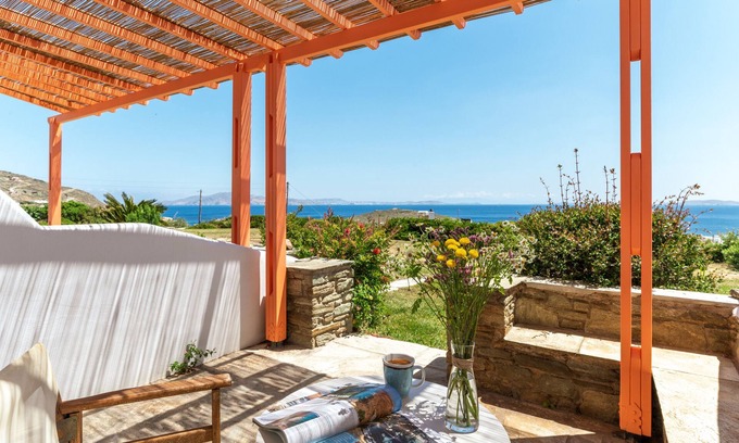 Agios Ioannis Casa | Casa de vacaciones 'Anemologio 202 Studio Tinos' con vistas al mar, Wi-Fi y aire acondicionado