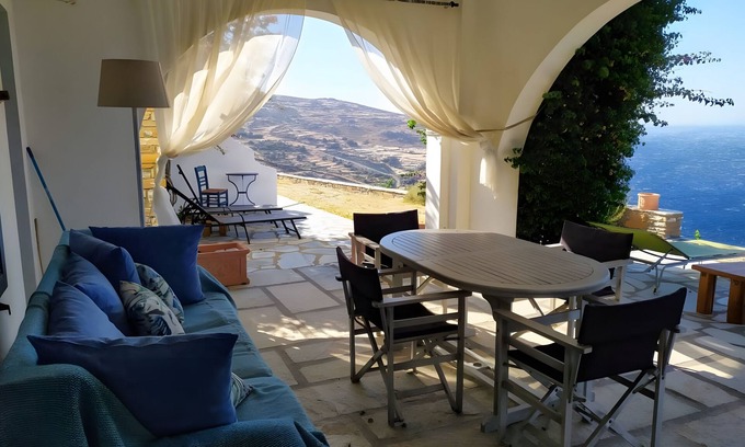 Kato Aprovatou Casa | Casa de vacaciones 'Bay View' con Wi-Fi y aire acondicionado