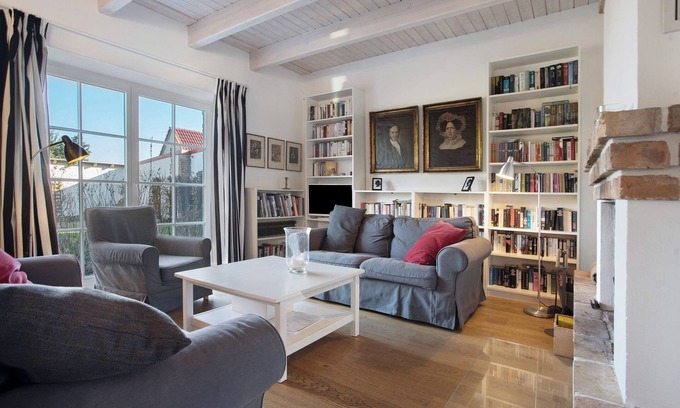 Dalwitz Casa | Casa de vacaciones 'Brunnenhaus' con terraza privada, jardín privado y Wi-Fi