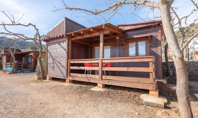 Barx Casa | Casa de vacaciones 'Cabaña Madera A' con vistas a la montaña, Wi-Fi y aire acondicionado