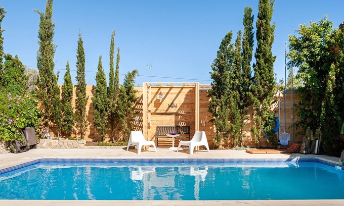 Los Caños de Meca Casa | Casa de vacaciones "Casa Balcón" para familias cerca de la playa con piscina, terraza y Wi-Fi