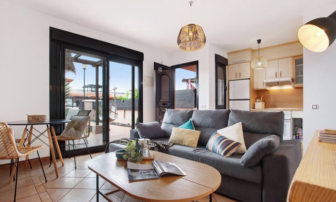 La Oliva Casa | Casa de vacaciones 'Casa Vicente Majanicho' con piscina compartida, terraza privada y Wi-Fi