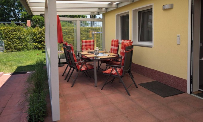 Lochow Casa | Casa de vacaciones 'Ferienhaus Großtrappe, Barrierefrei' con terraza privada, jardín privado y Wi-Fi
