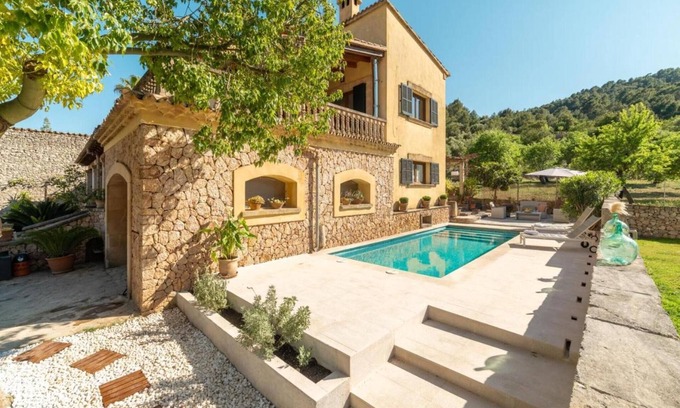 Mancor de la Vall Casa | Casa de vacaciones 'Son Apiana' con vistas a la montaña, Wi-Fi y aire acondicionado